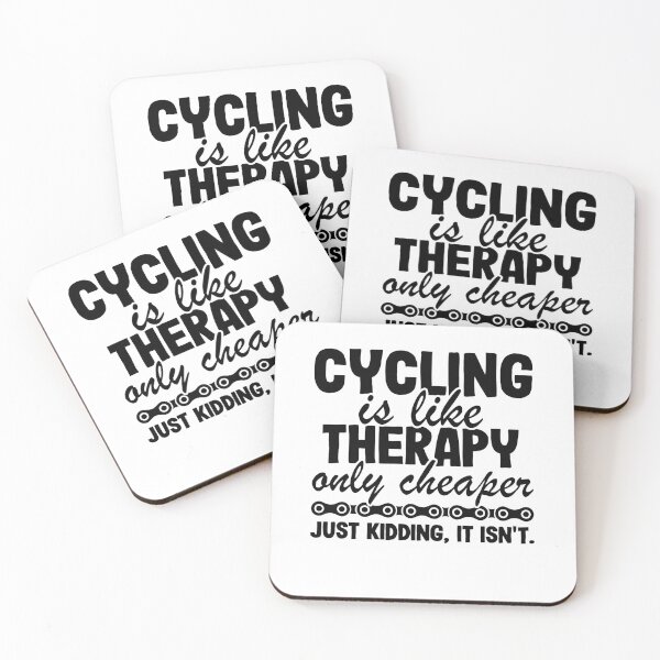 Item preview, Cycling Is Like Therapy Joke Funny Cyclist Gift Biking designed and sold by Stronzi.