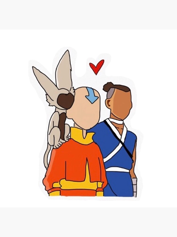 Aang And Sokka Sticker Sticker For Sale By Margauxdr Redbubble 2575