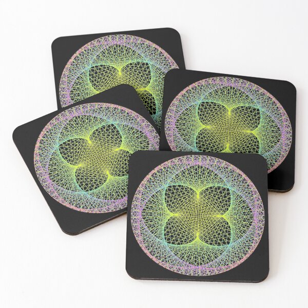 Item preview, Colorful Mandala four-leaf, modular times tables designed and sold by TalesOfScience.