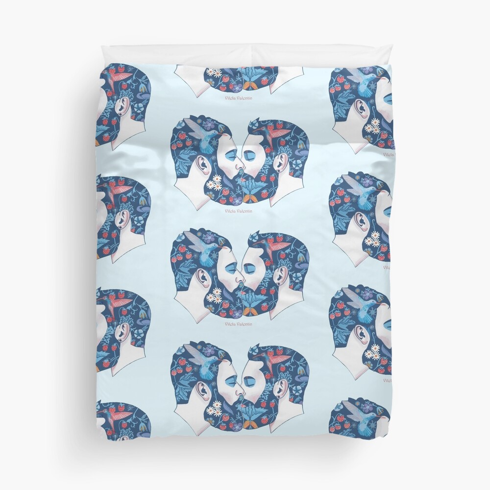 Beards in Love Duvet Cover