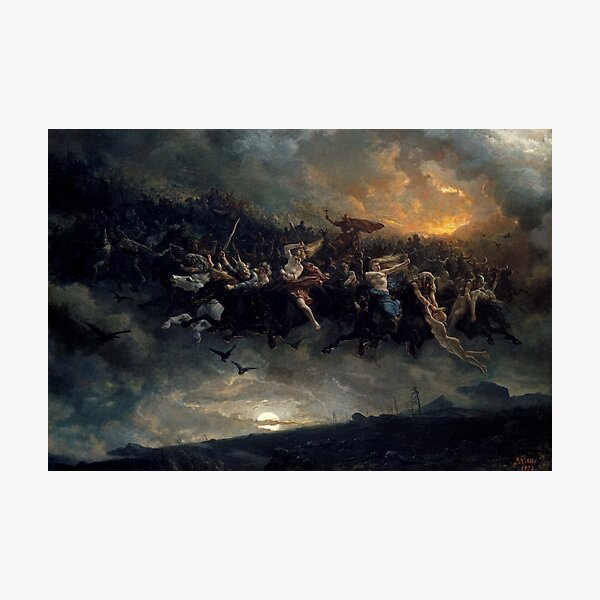 The Wild Hunt Of Odin, 1872 by Peter Nicolai Arbo Photographic Print
