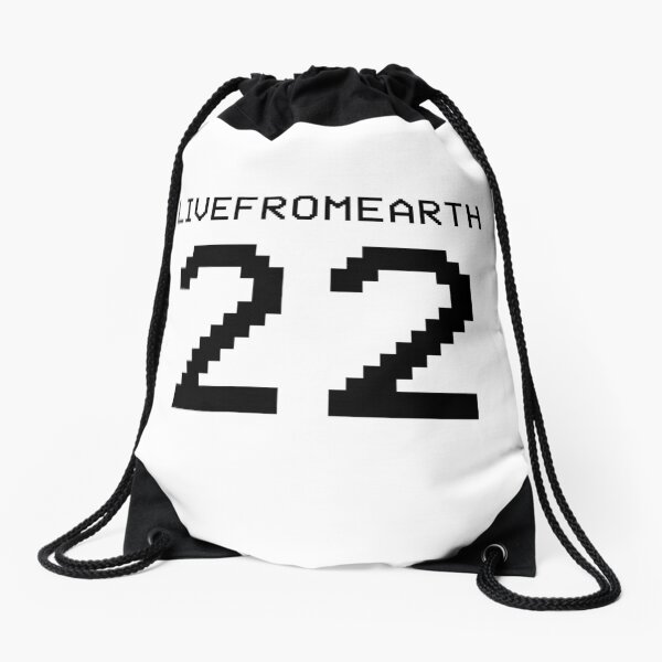 live from earth Drawstring Bag