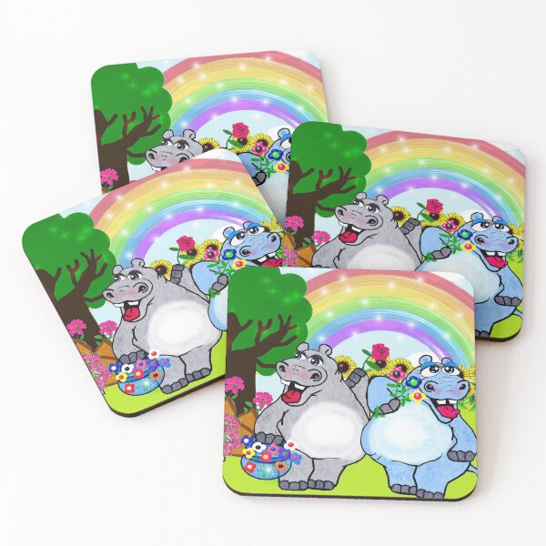 Item preview, Happy Hippos  designed and sold by Shirley cute art .