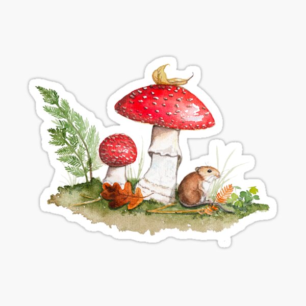 Amanites et souris Sticker