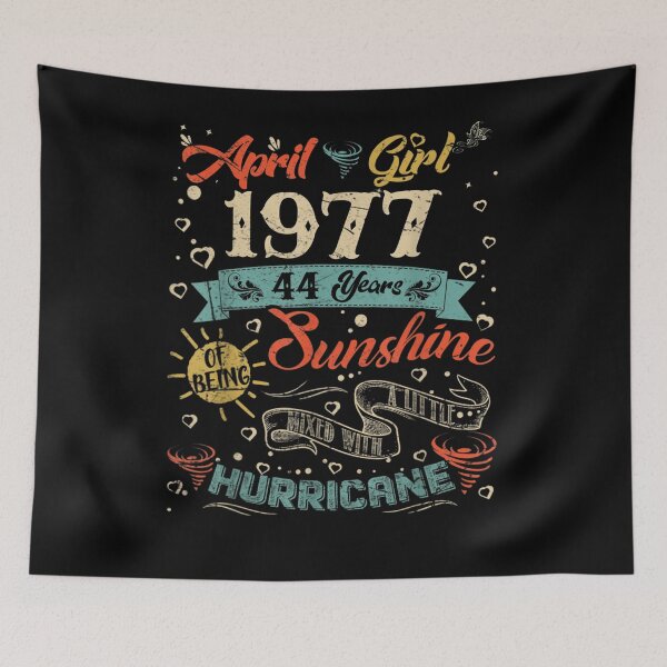 Item preview, Vintage April Girl 1977 44 Years Old 44th Birthday Gift  designed and sold by lindafrances.