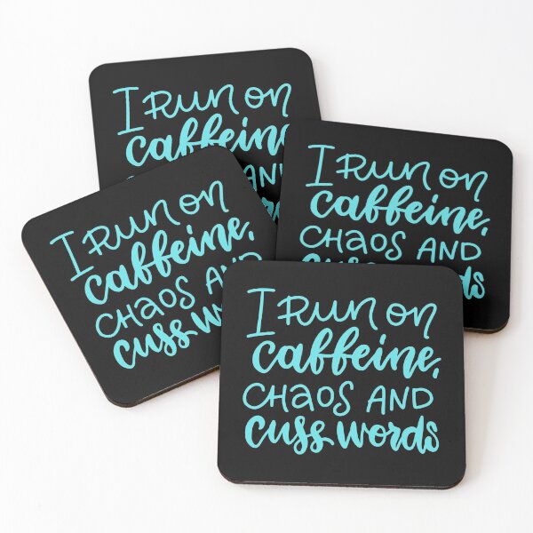 Item preview, I Run On Caffeine Chaos And Cuss Words designed and sold by WoodburyLake.