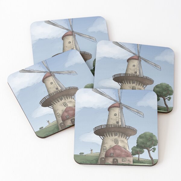 Item preview, Scenic Windmill Illustration Holland designed and sold by PhoenixGrayson.