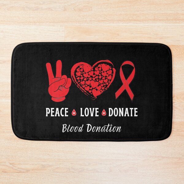Item preview, Peace Love Donate Blood Donation Awareness designed and sold by ZavageDesigns.