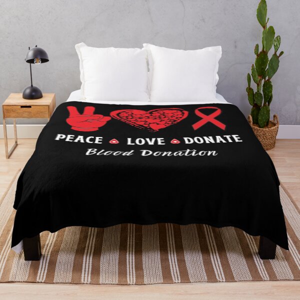 Item preview, Peace Love Donate Blood Donation Awareness designed and sold by ZavageDesigns.