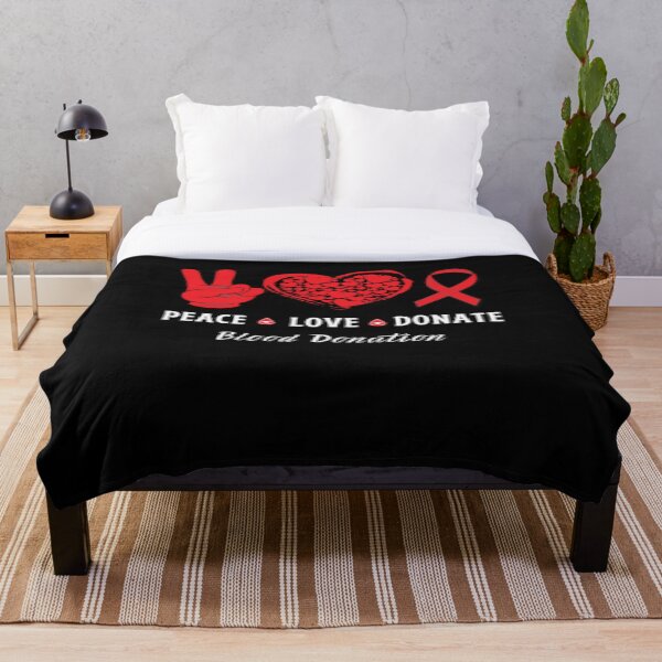 Item preview, Peace Love Donate Blood Donation Awareness designed and sold by ZavageDesigns.