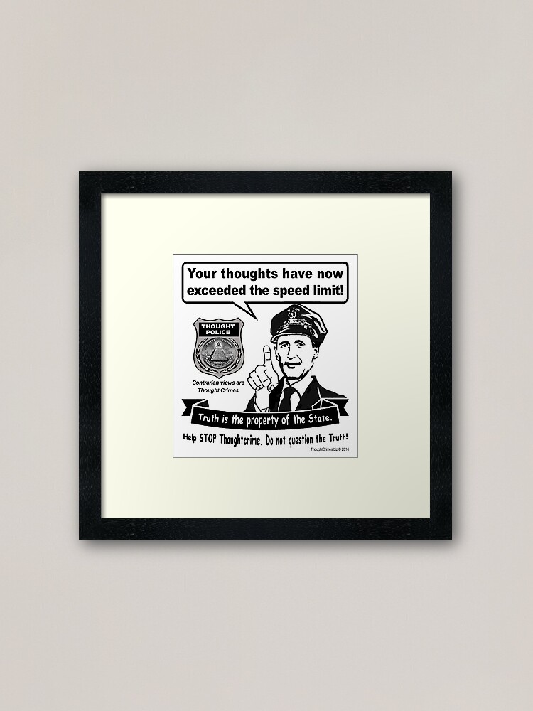 Thought Police Framed Art Print By Eyemagined Redbubble