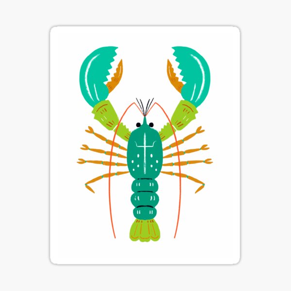Lobster modern art Sticker