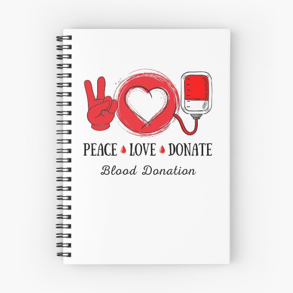 Item preview, Peace Love Donate Blood Donation Awareness designed and sold by ZavageDesigns.