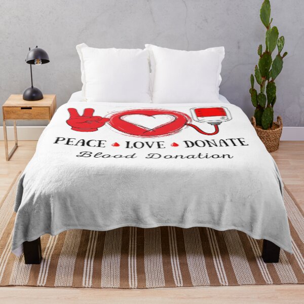 Item preview, Peace Love Donate Blood Donation Awareness designed and sold by ZavageDesigns.