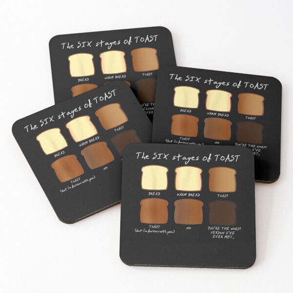 Item preview, The Six Stages Of Toast A Fun Useful Guide To Perfection Gift  designed and sold by venitamara.