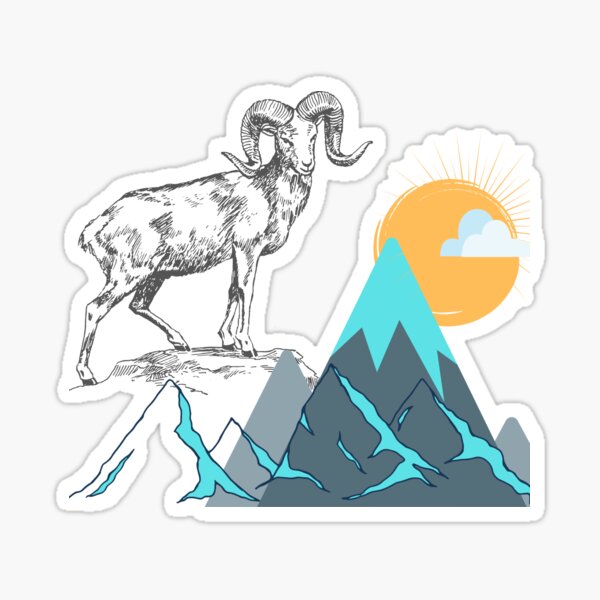 Item preview, Goat In the Mountain designed and sold by Tropium-Designs.