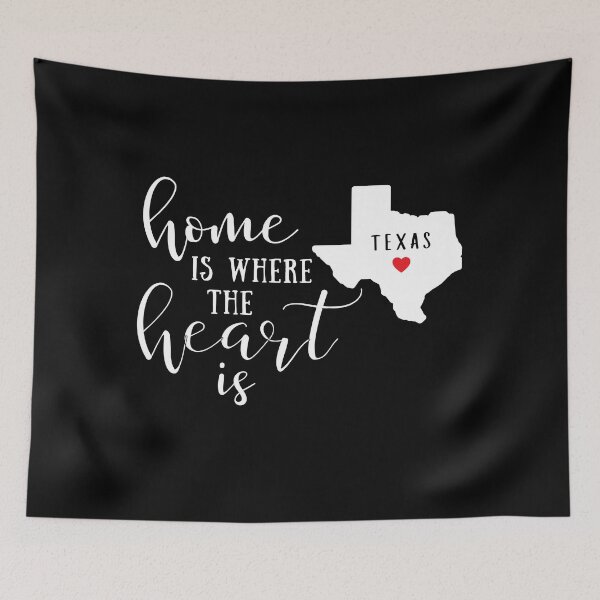 Item preview, Texas, Home Is Where the Heart Is, Home State designed and sold by ladylaughprints.