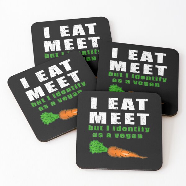 Item preview, I Eat Meet But I Identify As A Vegan Vegetarian Veganism Gift  designed and sold by venitamara.