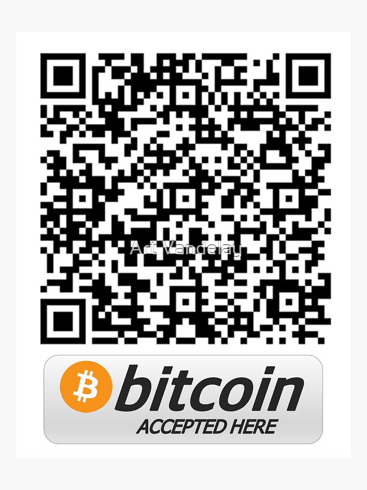 X spirit We Accept Bitcoin Sign Sticker Label Display Stand for Wallet QR  Code (2-Pack)