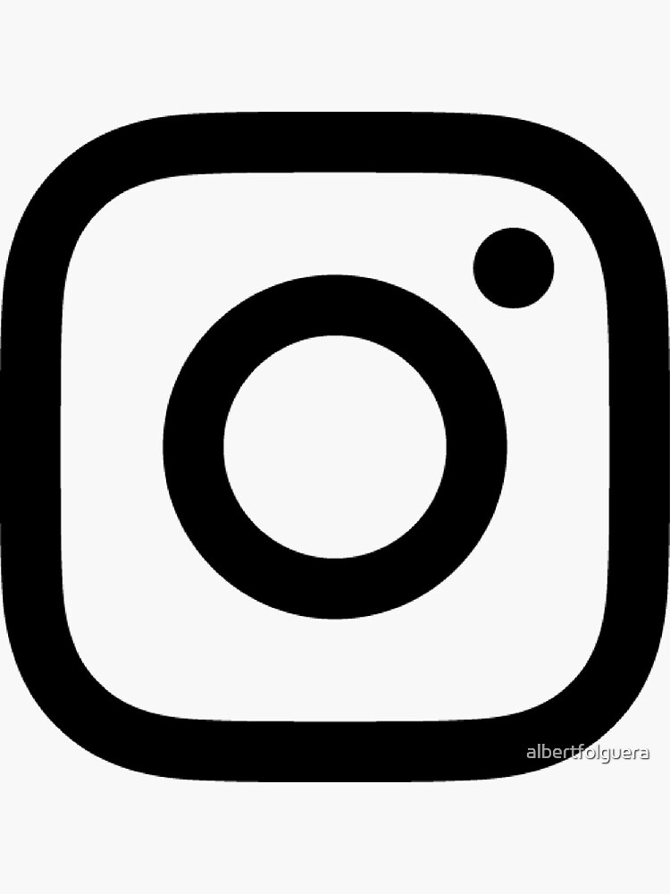  New Instagram  Logo Black White  Sticker  by albertfolguera 