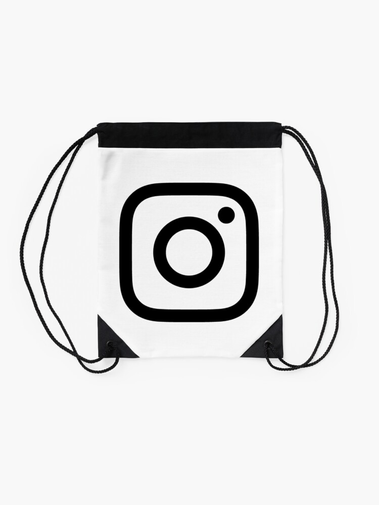 Neues Instagram Logo Schwarz Amp Weiss Turnbeutel Von Albertfolguera Redbubble