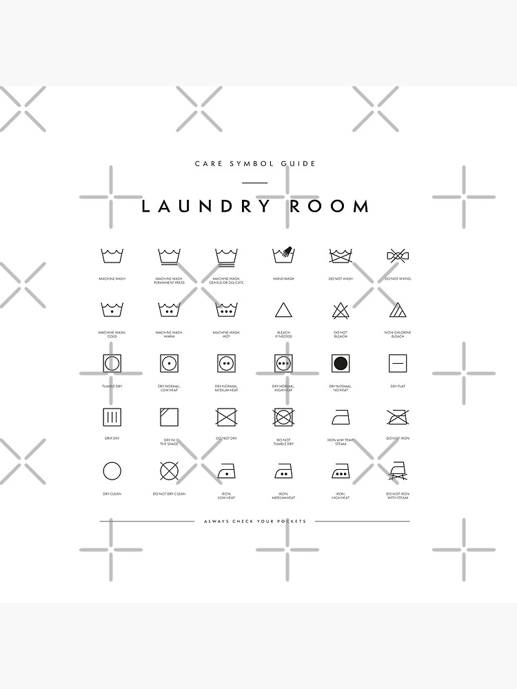Laundry guide, textile care symbols | Tote Bag