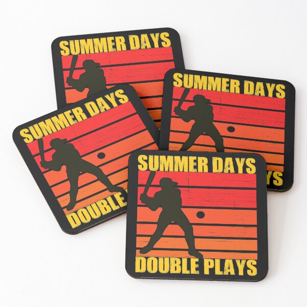 Item preview, Summer days and double plays - vintage baseball designed and sold by SidTastic .