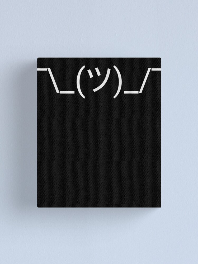 Shrug Emoticon Shrug Emoji For Ascii Art Lovers Gift Canvas Print by
