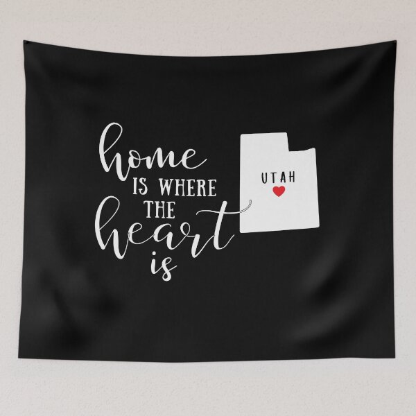 Item preview, Utah, Home Is Where the Heart Is, Home State designed and sold by ladylaughprints.