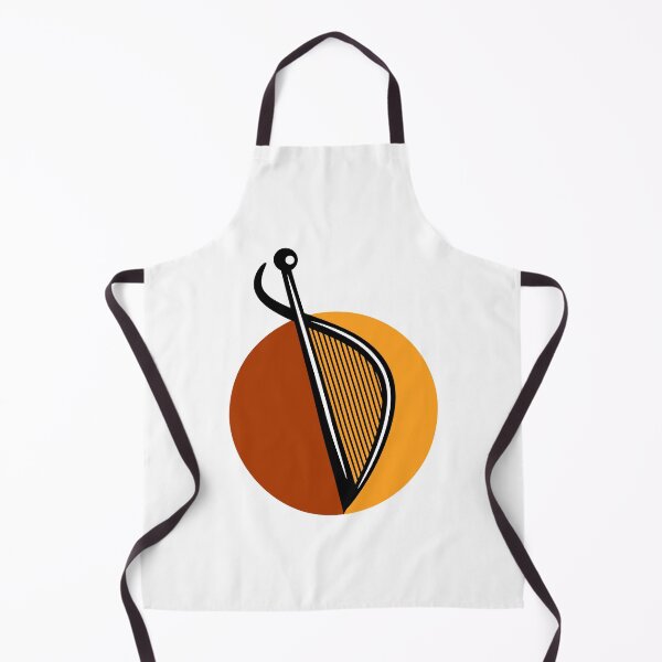 Item preview, Harp Music Notes Quaver Symbol Arabesque design designed and sold by CyclopsDesigns.