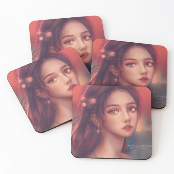 Item preview, Purple Warmth - Girl portrait digital artwork  designed and sold by fatasianpanda.