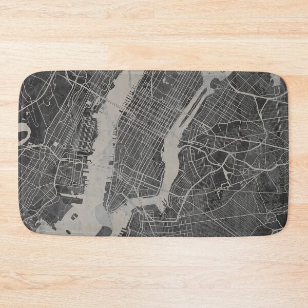 Item preview, NY Artistic Map in Gray designed and sold by Interpret108.
