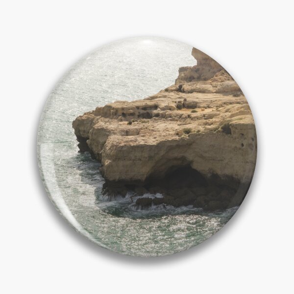 Item preview, Gold Coast Going Silver - Misty Algarvian Clifftop View at Carvoeiro Portugal designed and sold by Georgia Mizuleva.