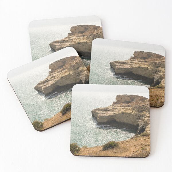 Item preview, Gold Coast Going Silver - Misty Algarvian Clifftop View at Carvoeiro Portugal designed and sold by Georgia Mizuleva.