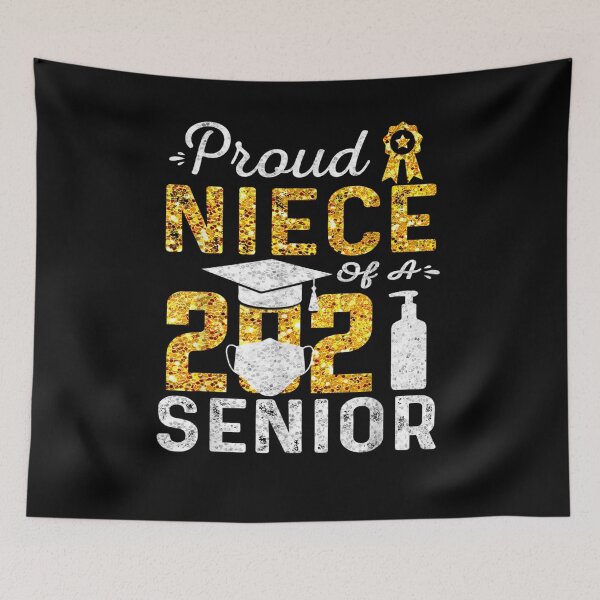 Item preview, Proud Niece Of A 2021 Senior Face Mask Hand Sanitizer Gift  designed and sold by venitamara.
