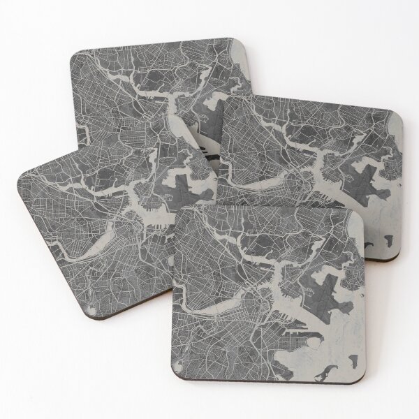 Item preview, Neutral Boston Artistic Map designed and sold by Interpret108.