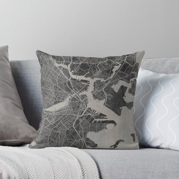 Item preview, Neutral Boston Artistic Map designed and sold by Interpret108.