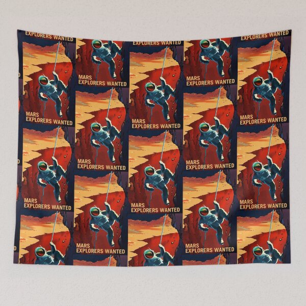 Item preview, Mars Explorers Wanted Terraform Mars  designed and sold by PosterpartyCo.