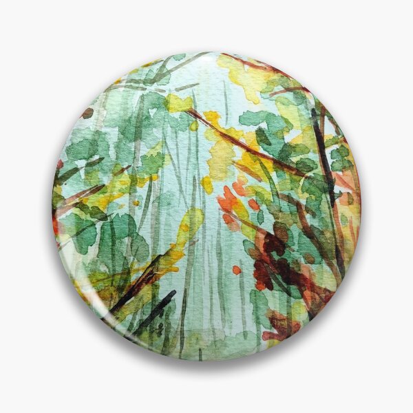 Item preview, Fall in the forest watercolor pattern designed and sold by Ala Lopatniov.