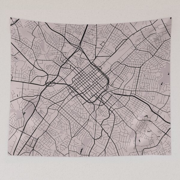 Item preview, Charlotte Blush Pink Artistic Map designed and sold by Interpret108.