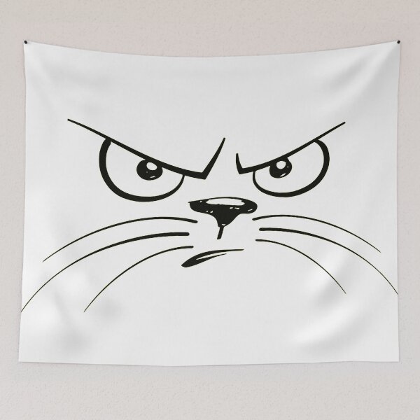Item preview, Angry Cat Funny Face designed and sold by TasAlex.