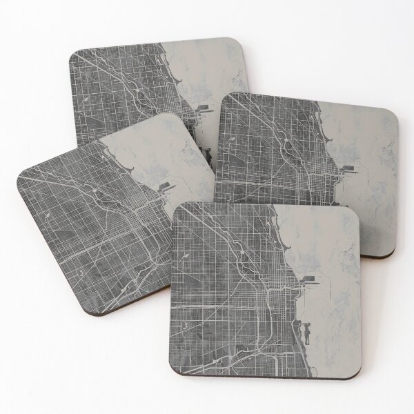 Item preview, Chicago Neutral Artistic Map designed and sold by Interpret108.
