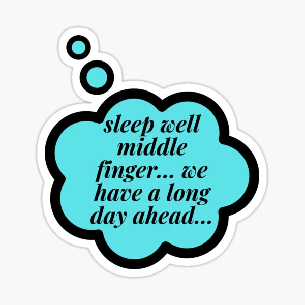 MIDDLE FINGER SARCASM Sticker
