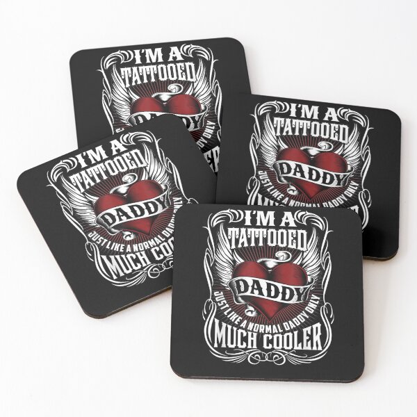 Item preview, Mens Tattooed Dad Like A Normal Daddy Only Cooler For Fathers Day Gift  designed and sold by venitamara.