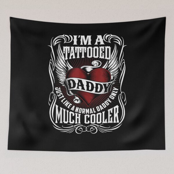 Item preview, Mens Tattooed Dad Like A Normal Daddy Only Cooler For Fathers Day Gift  designed and sold by venitamara.