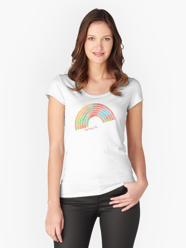 Aperçu 1 sur 3. T-shirt échancré avec l'œuvre Spring Vibes créée et vendue par 1mondeapart.