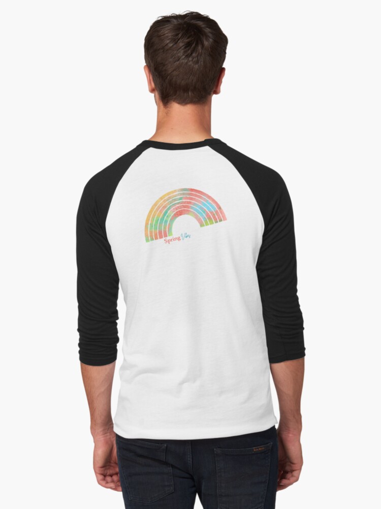 Aperçu 1 sur 3. T-shirt baseball manches ¾ avec l'œuvre Spring Vibes créée et vendue par 1mondeapart.