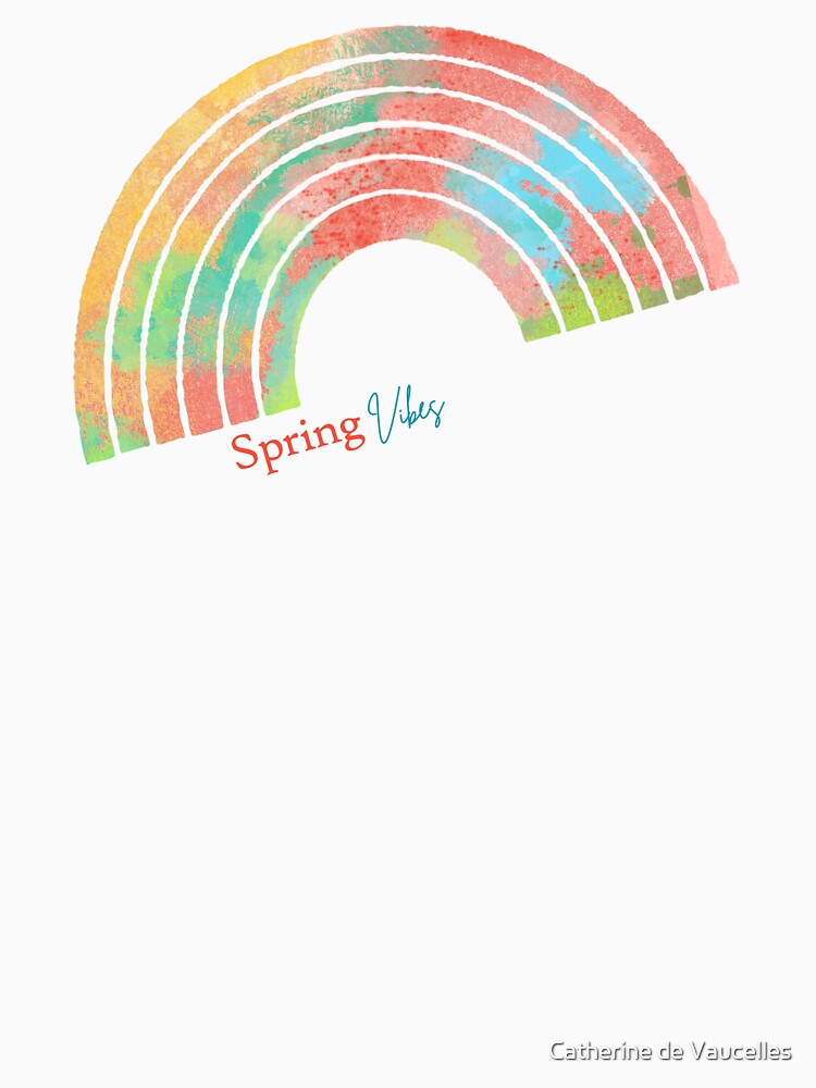 Aperçu 3 sur 3. T-shirt coupe relax avec l'œuvre Spring Vibes créée et vendue par 1mondeapart.