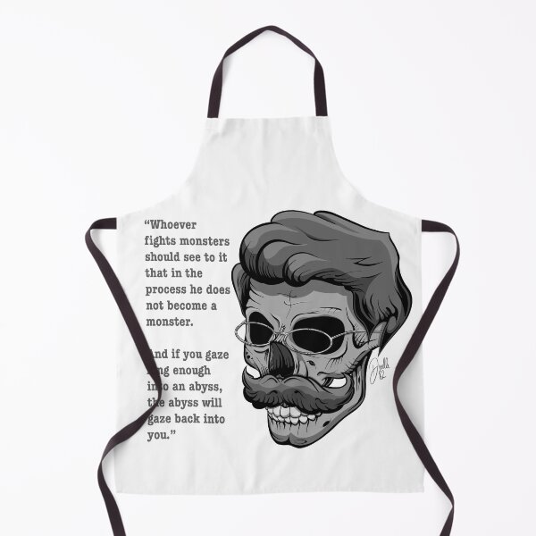 Item preview, Nietzsche Skull & Abyss Quote designed and sold by doodleeightytwo.