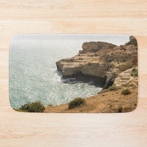 Item preview, Gold Coast Going Silver - Misty Algarvian Clifftop View at Carvoeiro Portugal designed and sold by Georgia Mizuleva.